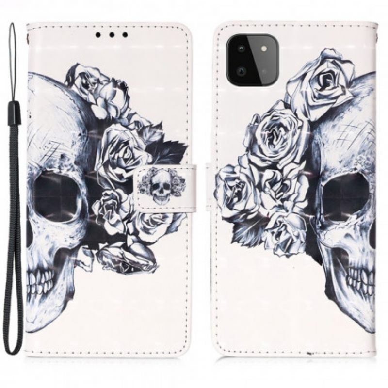 Κάλυμμα Samsung Galaxy A22 5G Floral Skull