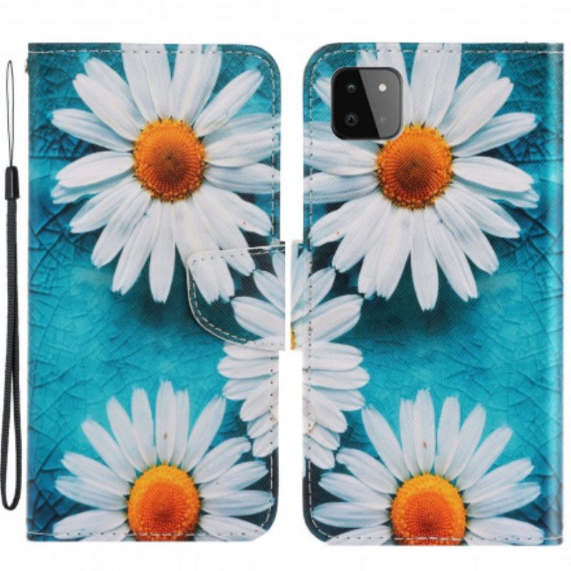 Κάλυμμα Samsung Galaxy A22 5G με κορδονι Strappy Daisies