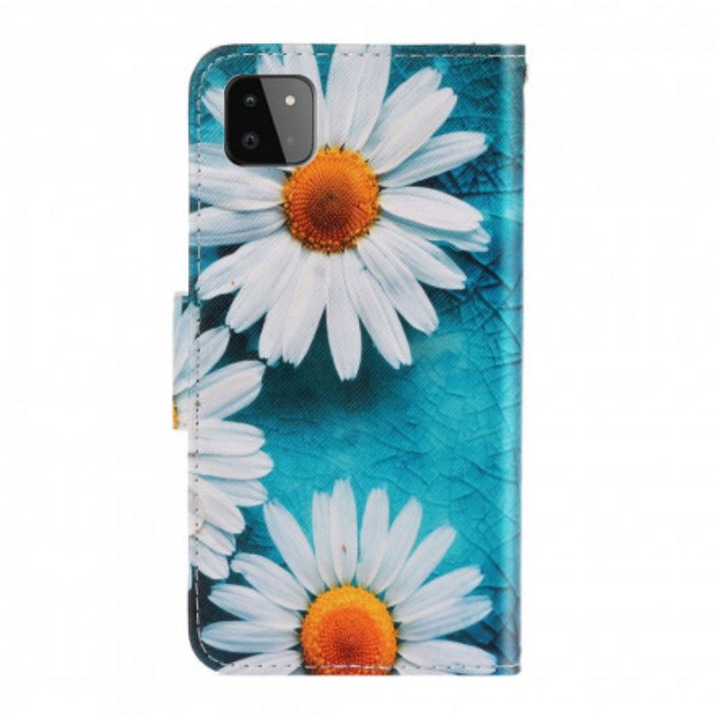 Κάλυμμα Samsung Galaxy A22 5G με κορδονι Strappy Daisies