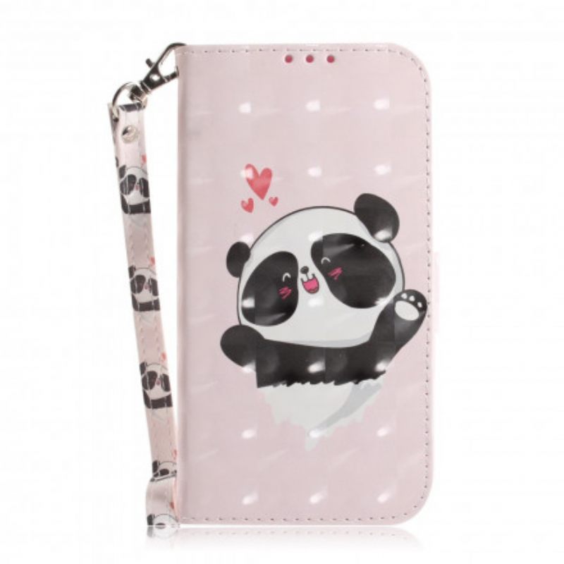 Κάλυμμα Moto G9 Play με κορδονι Panda Love Strap