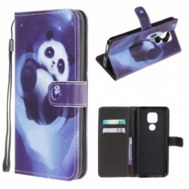 Κάλυμμα Moto G9 Play με κορδονι Panda Space Strap