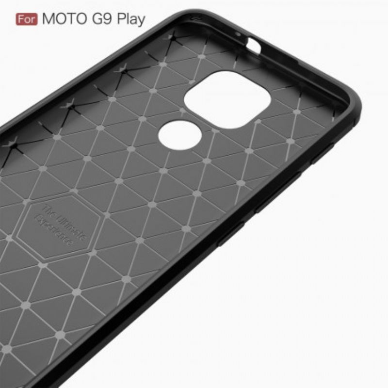 θηκη κινητου Moto G9 Play Βουρτσισμένη Ίνα Άνθρακα