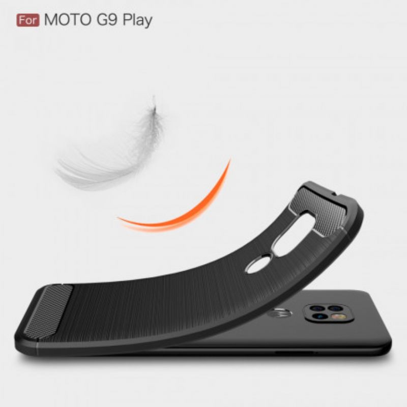 θηκη κινητου Moto G9 Play Βουρτσισμένη Ίνα Άνθρακα