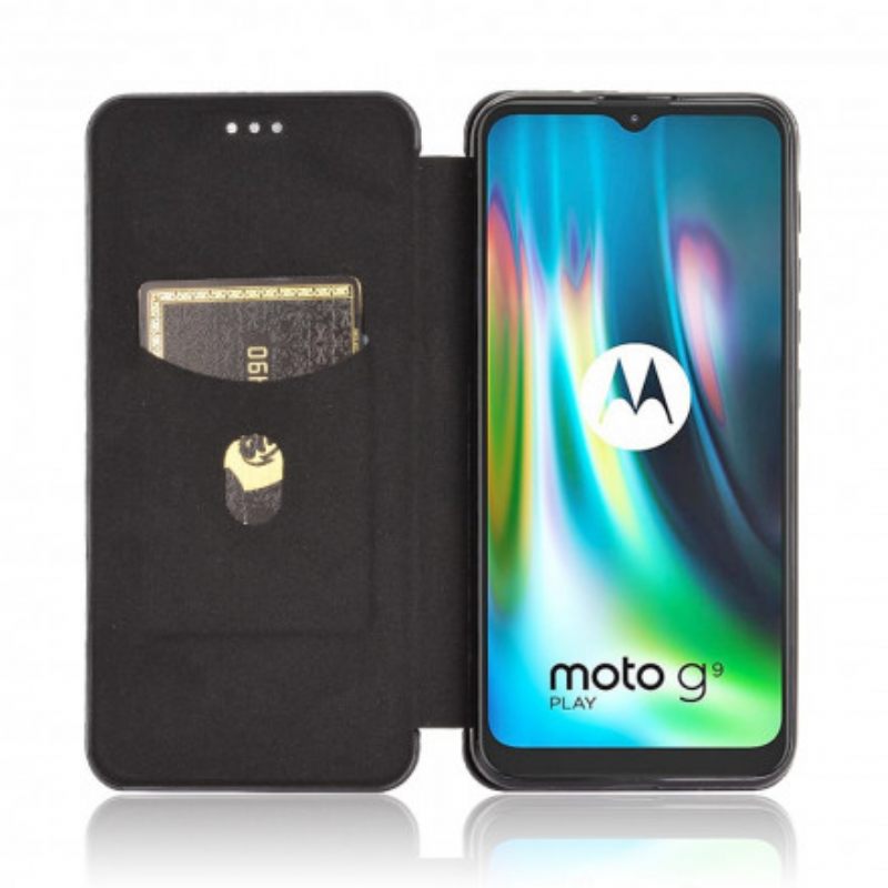 θηκη κινητου Moto G9 Play Θήκη Flip Άνθρακας Σιλικόνης