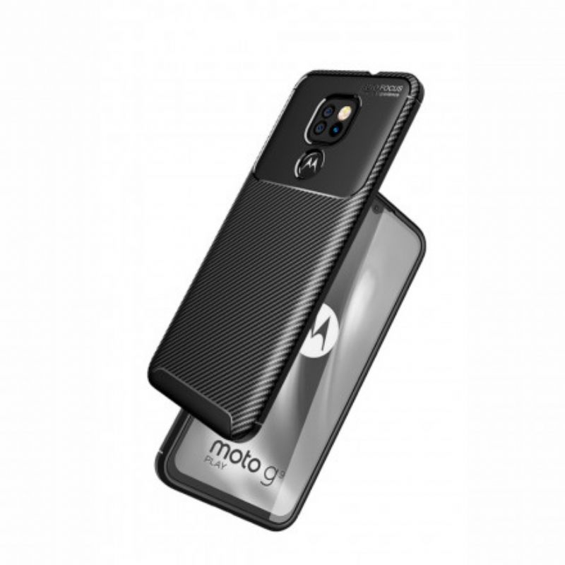 Θήκη Moto G9 Play Εύκαμπτη Υφή Ινών Άνθρακα