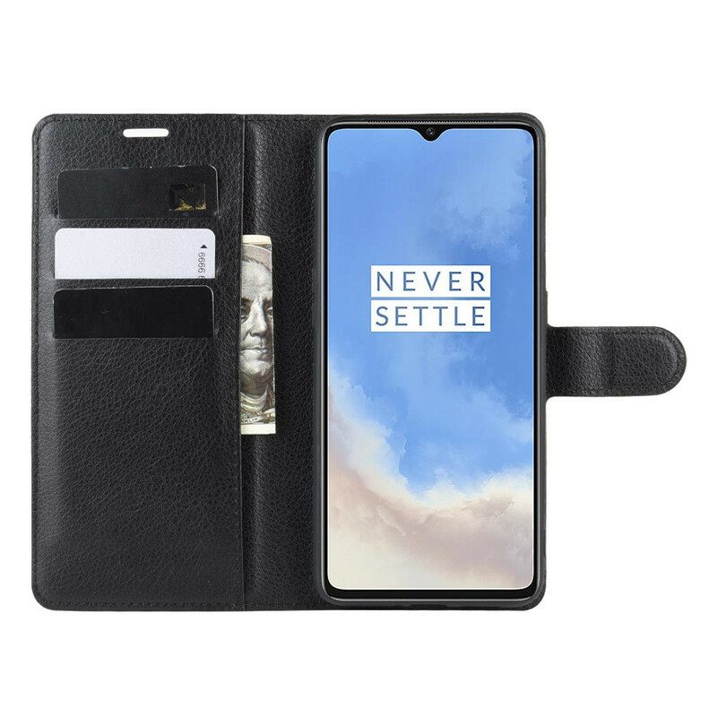 δερματινη θηκη OnePlus 7T Premium Δερμάτινο Στυλ Litchi