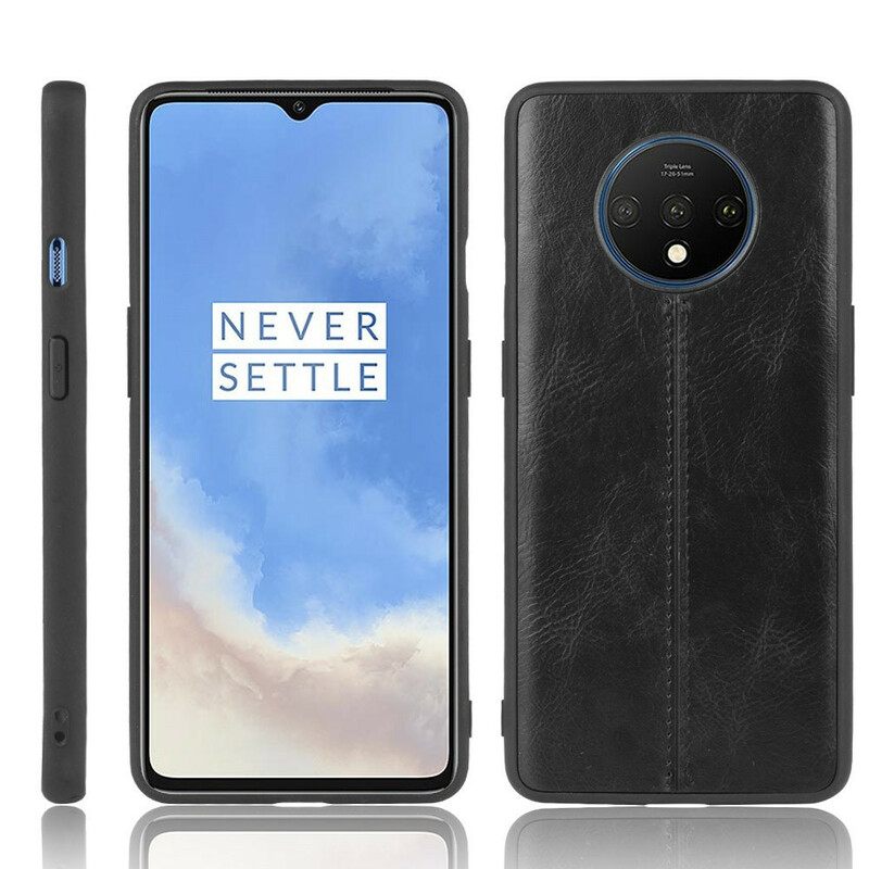 Θήκη OnePlus 7T Δερμάτινη Ραφή Σε Στυλ