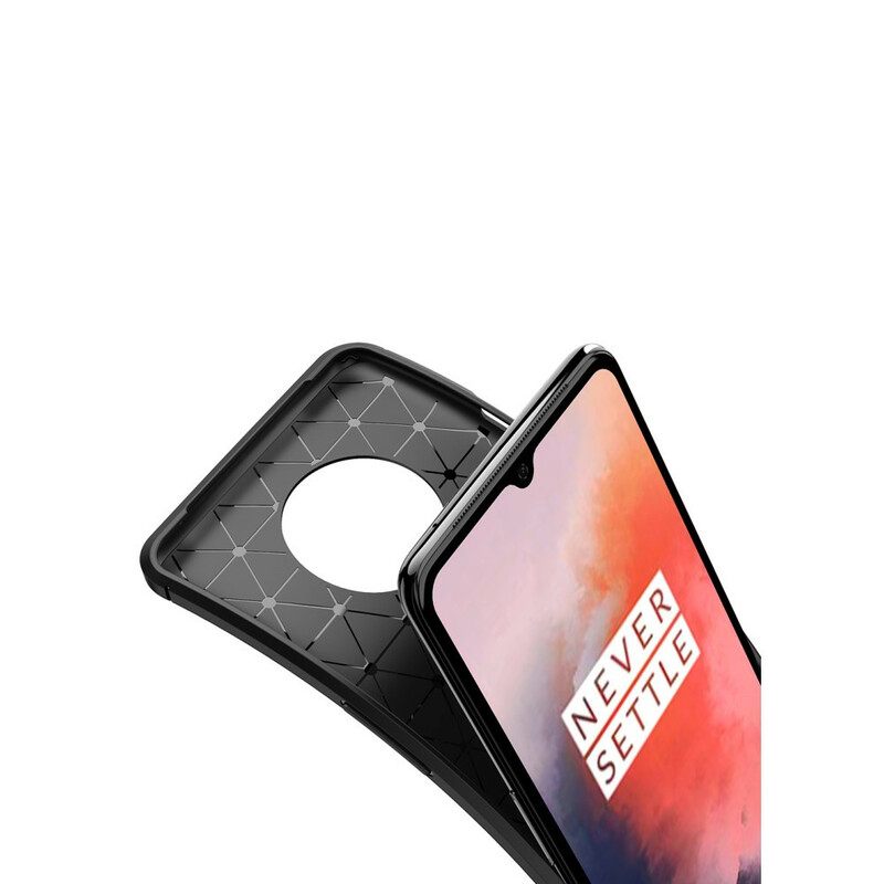 Θήκη OnePlus 7T Ευέλικτη Υφή Ινών Άνθρακα