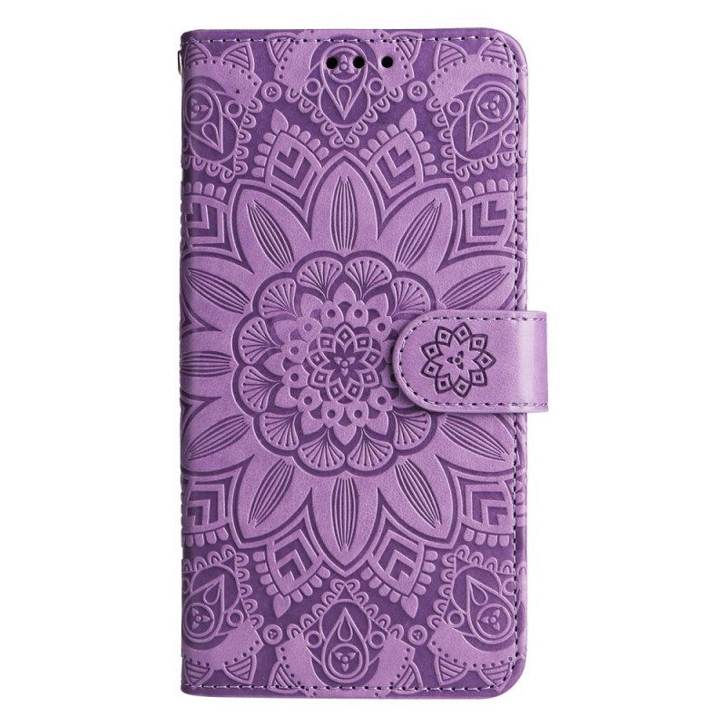 Θήκη Flip Xiaomi 13 Mandala Sun Με Κορδόνι