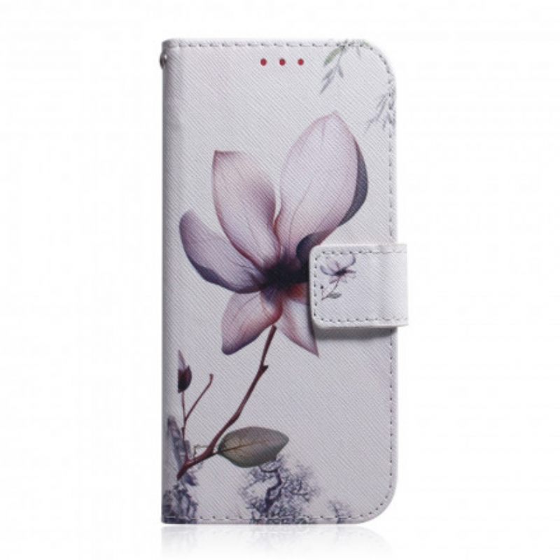 δερματινη θηκη OnePlus Nord CE 5G Dusty Rose Flower