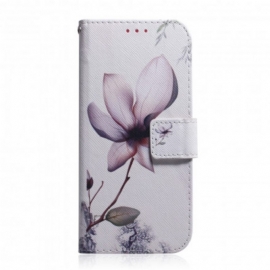 δερματινη θηκη OnePlus Nord CE 5G Dusty Rose Flower