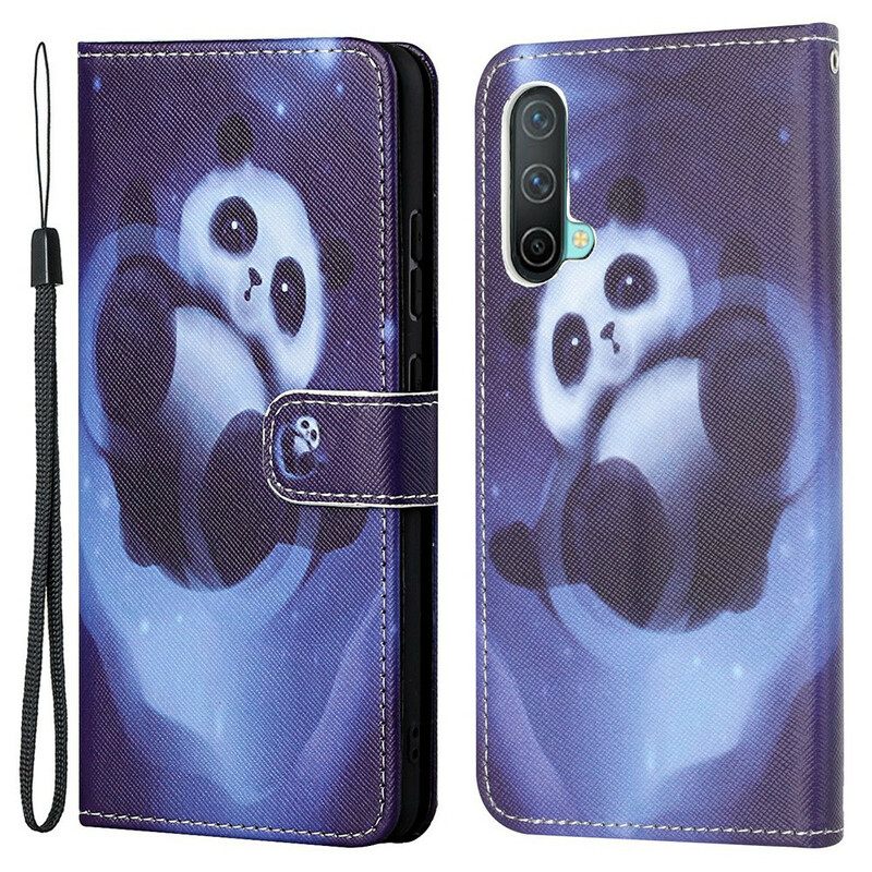 δερματινη θηκη OnePlus Nord CE 5G με κορδονι Panda Space Strap