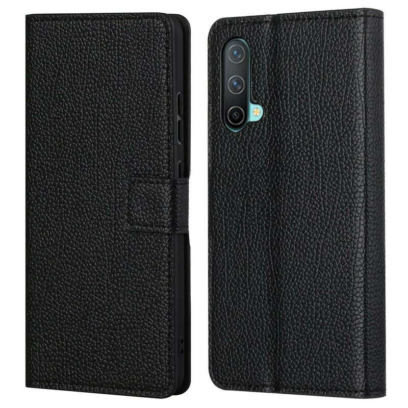 Κάλυμμα OnePlus Nord CE 5G Litchi Grain Leather Effect