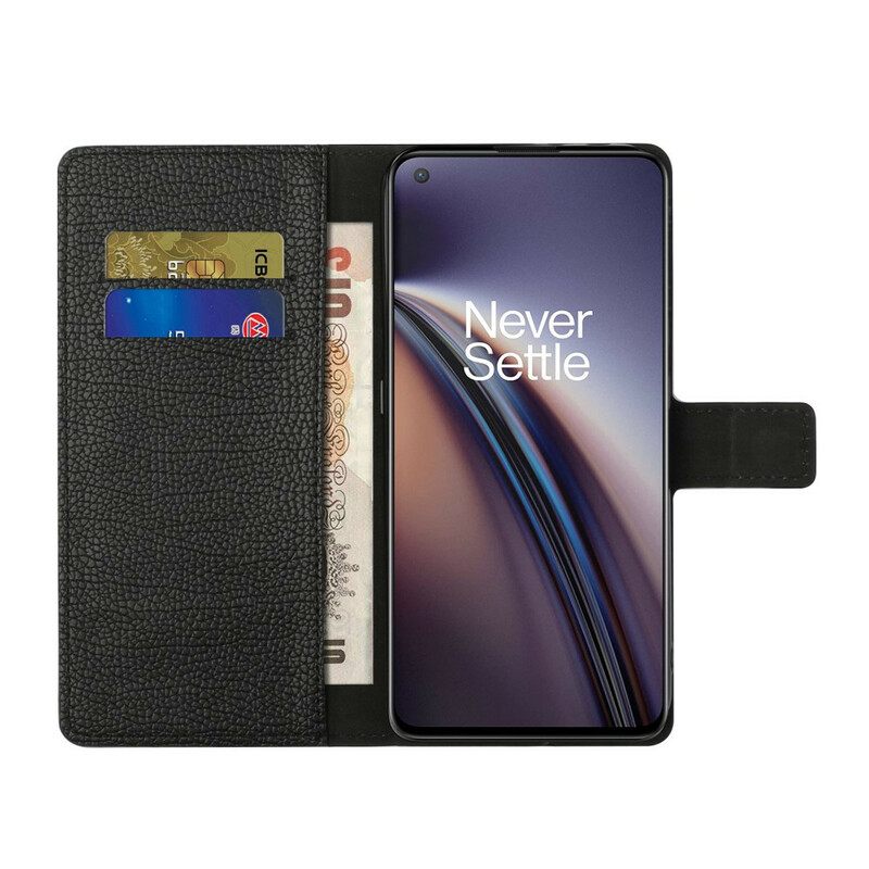 Κάλυμμα OnePlus Nord CE 5G Litchi Grain Leather Effect