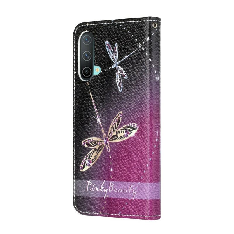 Κάλυμμα OnePlus Nord CE 5G με κορδονι Strappy Dragonflies