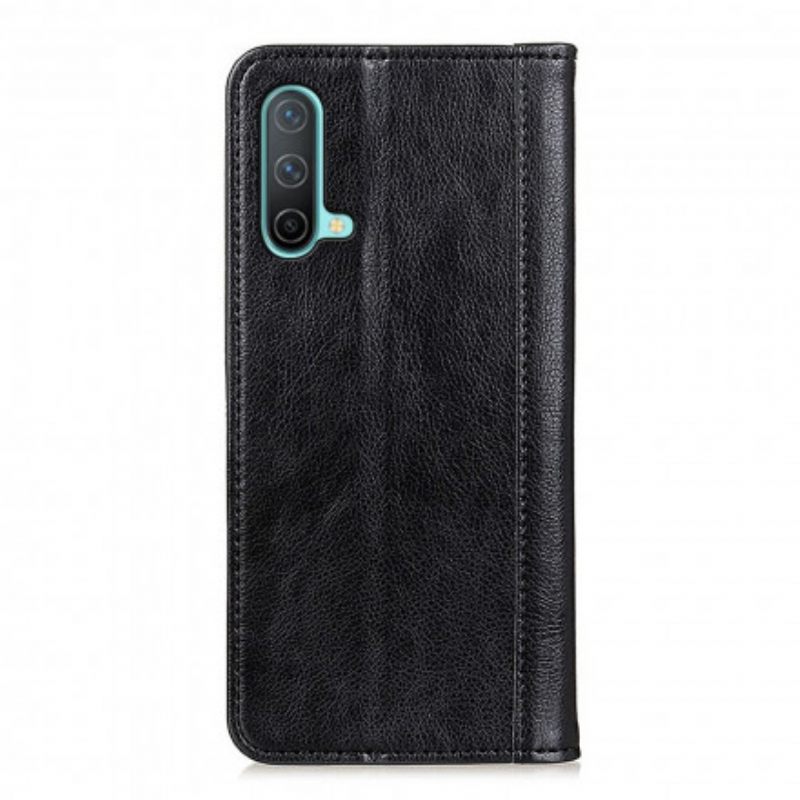 θηκη κινητου OnePlus Nord CE 5G Θήκη Flip Elegance Split Leather Litchi