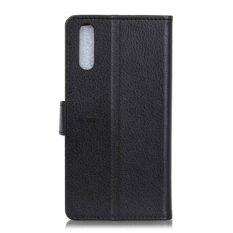 Κάλυμμα Sony Xperia 5 II Litchi Traditional Faux Leather