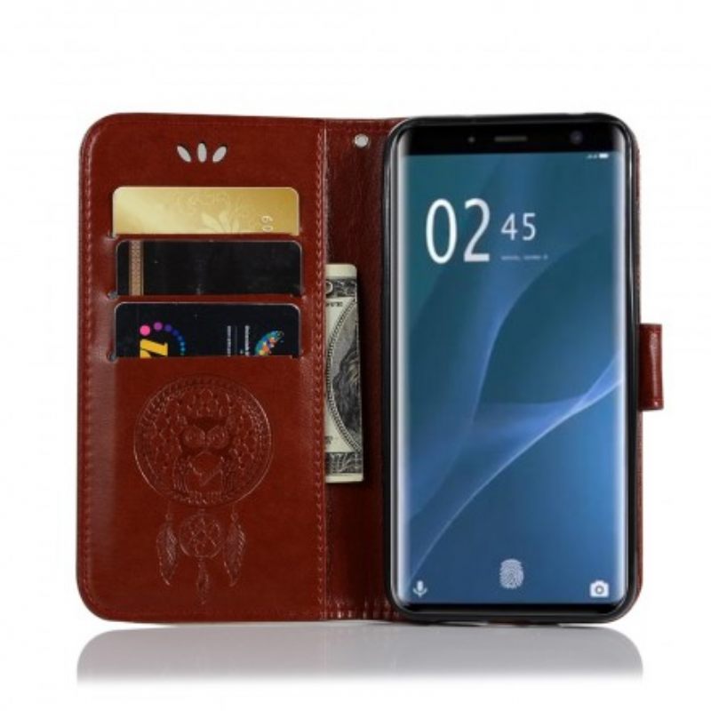 Κάλυμμα Sony Xperia 1 Δερμάτινο Εφέ Catch Dreams Owl