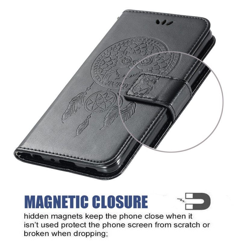 Κάλυμμα Xiaomi Mi 11 Lite 5G NE / Mi 11 Lite 4G / 5G Δερμάτινο Εφέ Dreamcatcher Owl