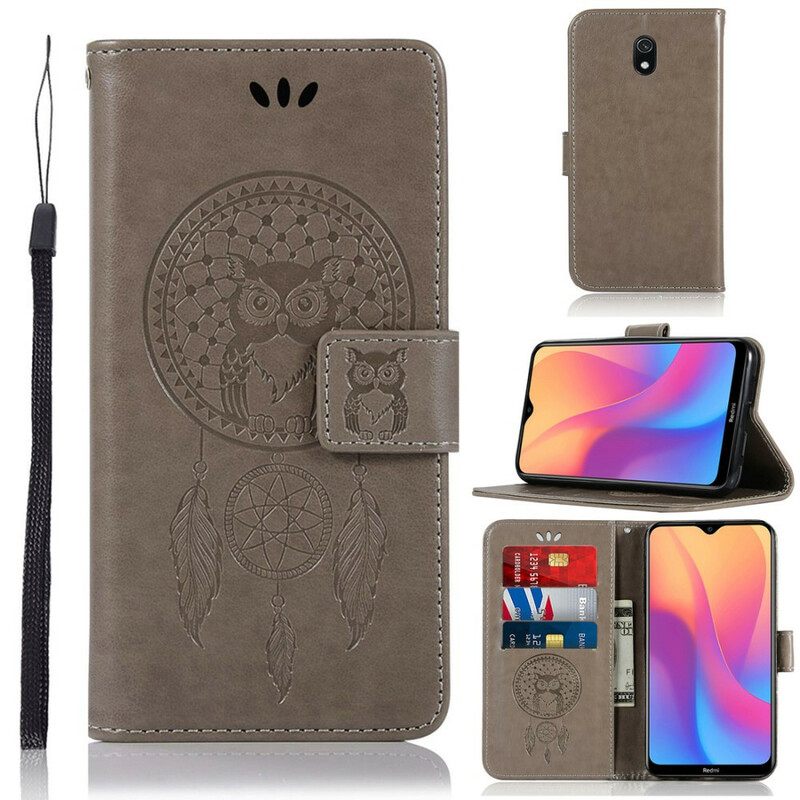 Κάλυμμα Xiaomi Redmi 8A Δερμάτινο Εφέ Dreamcatcher Owl