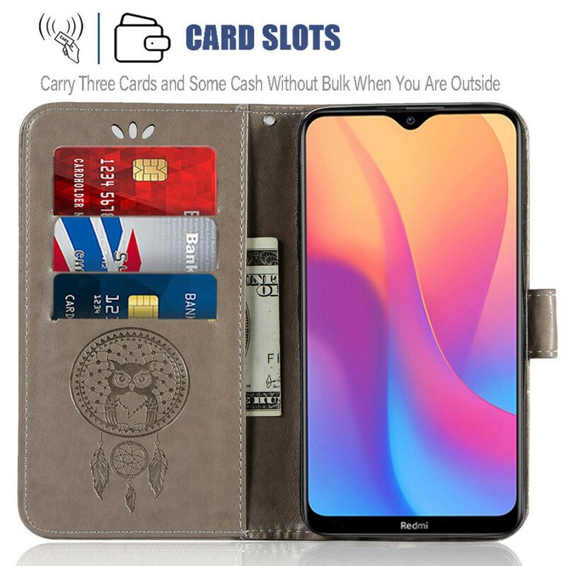 Κάλυμμα Xiaomi Redmi 8A Δερμάτινο Εφέ Dreamcatcher Owl