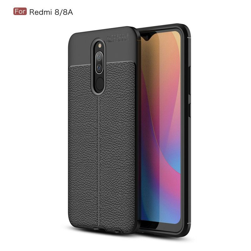 θηκη κινητου Xiaomi Redmi 8A Δερμάτινο Εφέ Litchi Διπλής Γραμμής