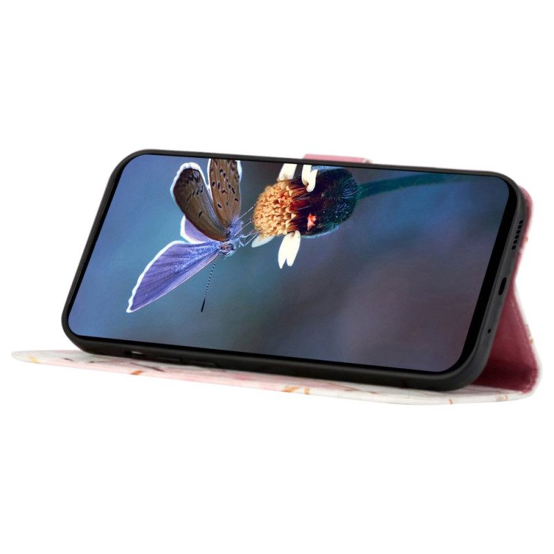 Δερματινη Θηκη Google Pixel 9 Pro Xl Μάρμαρο Με Ιμάντα Ώμου