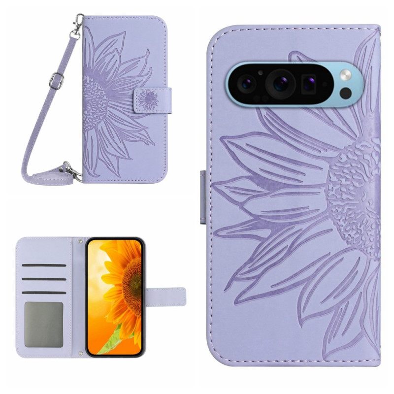 Θηκη Κινητου Google Pixel 9 Pro Xl Sunflower Print Με Ιμάντα Ώμου