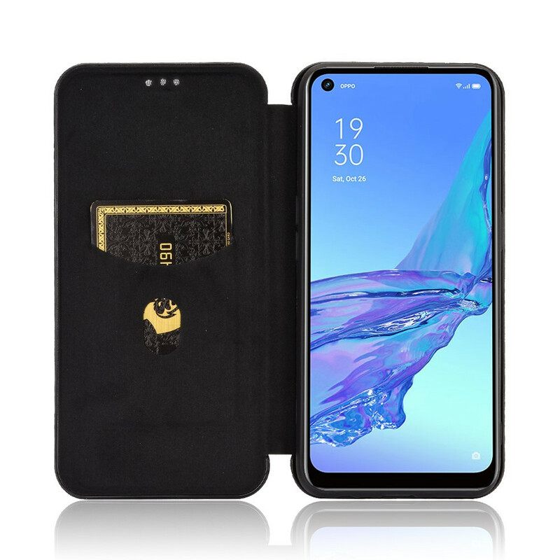 θηκη κινητου Oppo A53 / A53s Θήκη Flip Έγχρωμη Σιλικόνη Από Ανθρακονήματα