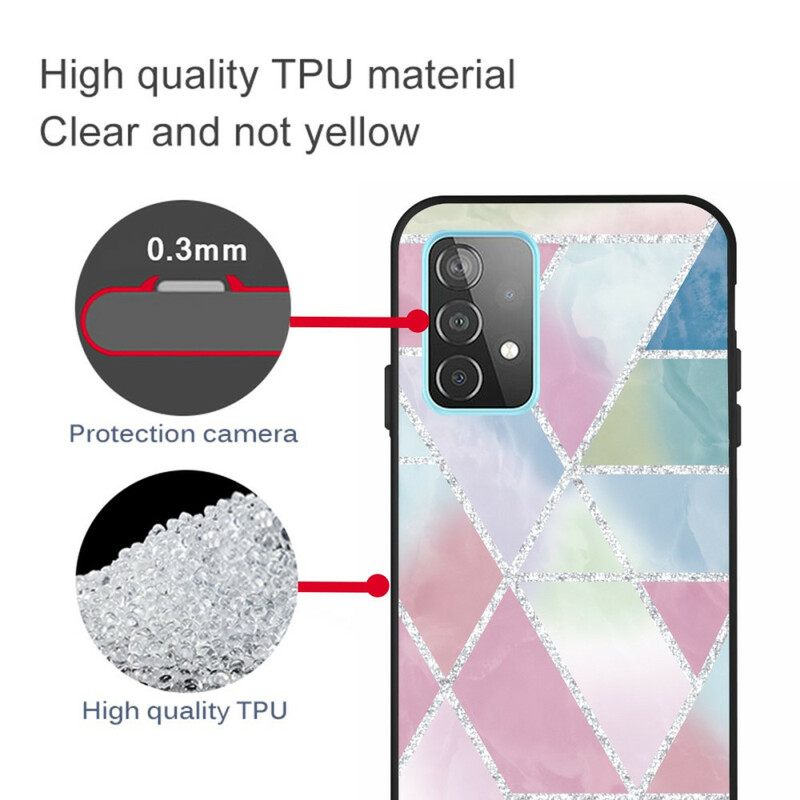 Θήκη Samsung Galaxy A72 4G / 5G Μάρμαρο Glitter