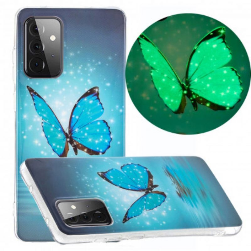 Θήκη Samsung Galaxy A72 4G / 5G Σειρά Fluorescent Butterflies