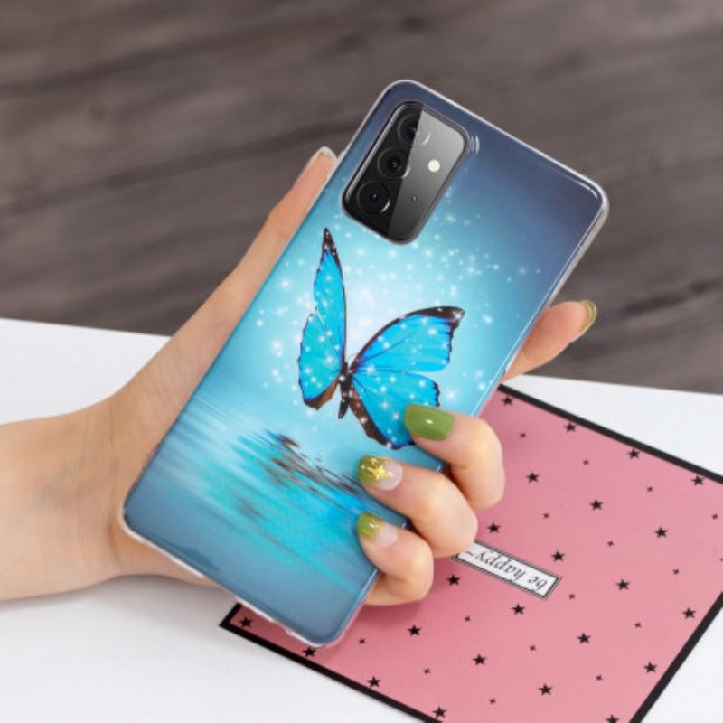 Θήκη Samsung Galaxy A72 4G / 5G Σειρά Fluorescent Butterflies