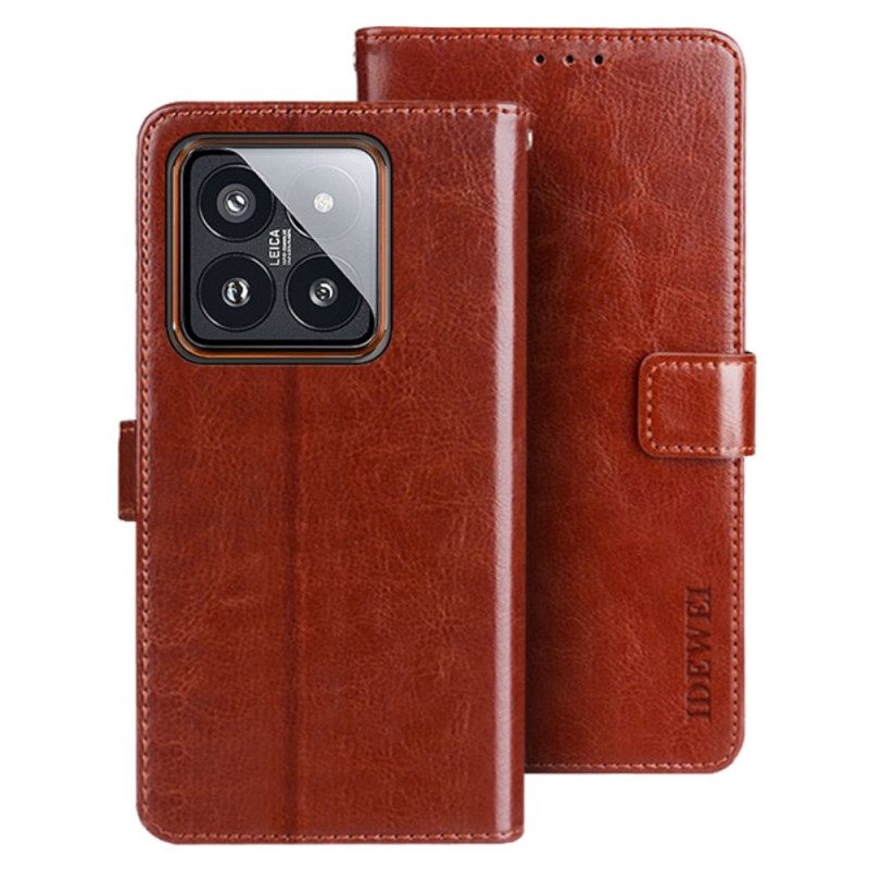 Δερματινη Θηκη Xiaomi 14 Pro Faux Leather Idewei