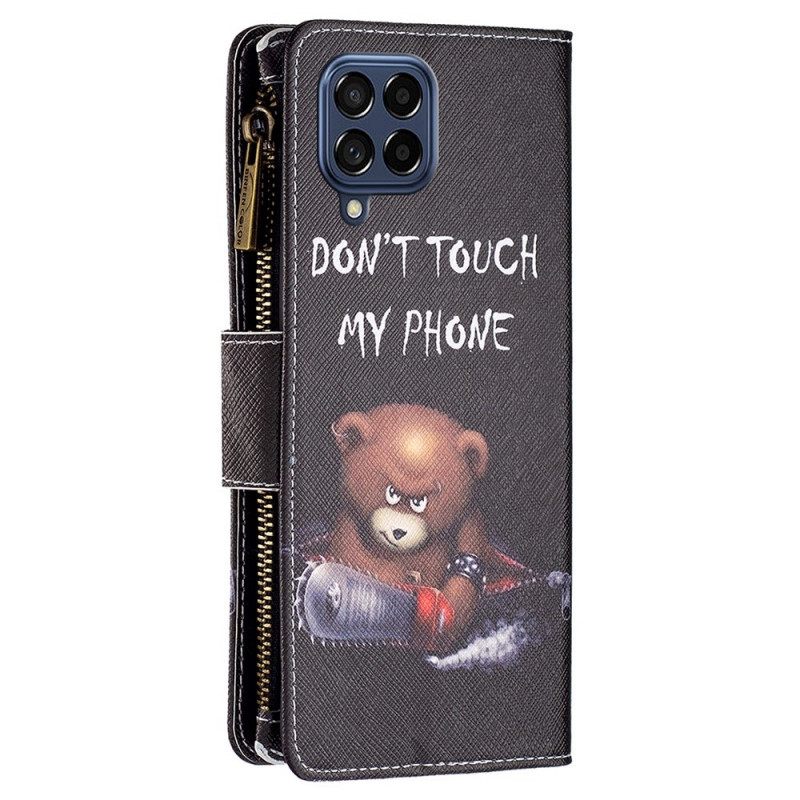 δερματινη θηκη Samsung Galaxy M53 5G πορτοφολι Bear Wallet