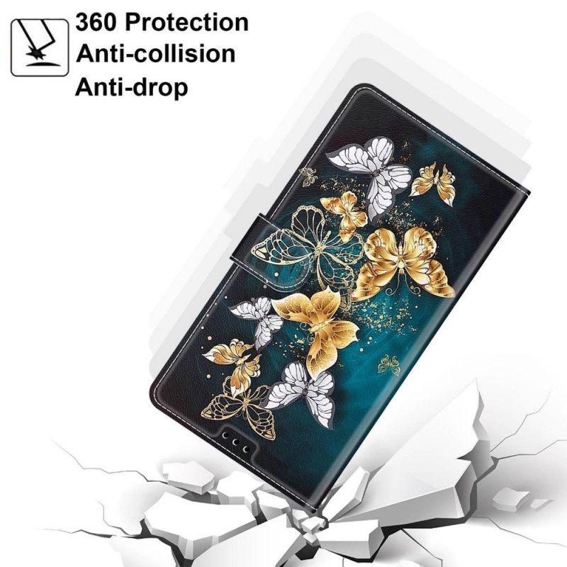 Κάλυμμα Samsung Galaxy M53 5G με κορδονι Ανεμιστήρας Strap Butterflies