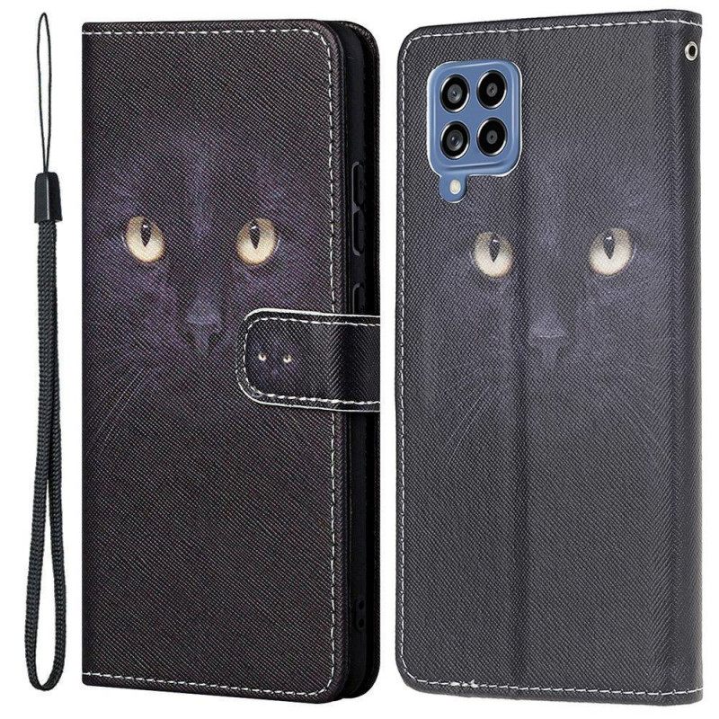 Κάλυμμα Samsung Galaxy M53 5G με κορδονι Strappy Cat Eyes