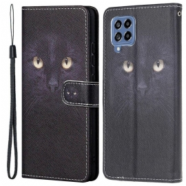 Κάλυμμα Samsung Galaxy M53 5G με κορδονι Strappy Cat Eyes