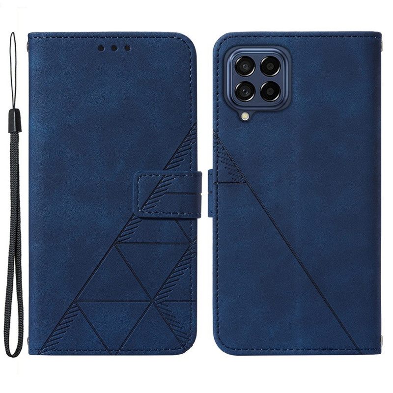 Θήκη Flip Samsung Galaxy M53 5G με κορδονι Strappy Triangle