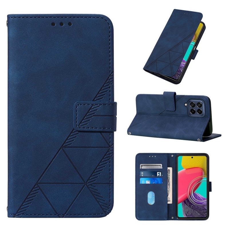 Θήκη Flip Samsung Galaxy M53 5G με κορδονι Strappy Triangle