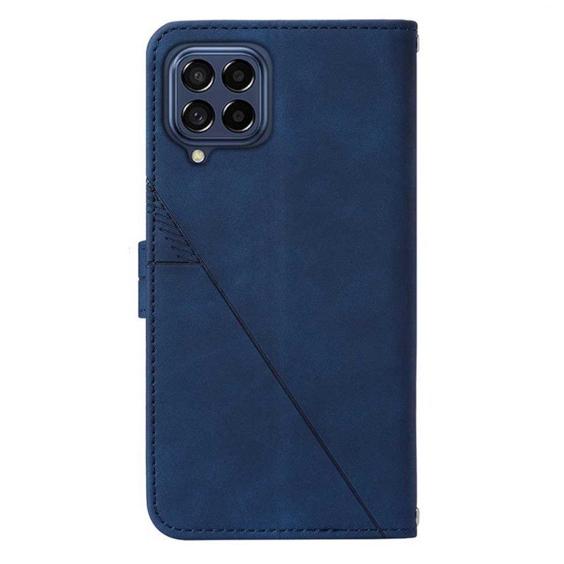 Θήκη Flip Samsung Galaxy M53 5G με κορδονι Strappy Triangle