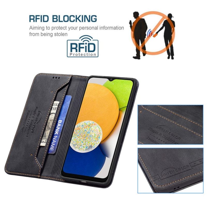 θηκη κινητου Samsung Galaxy M53 5G Θήκη Flip Binfen Color Rfid Leather Effect