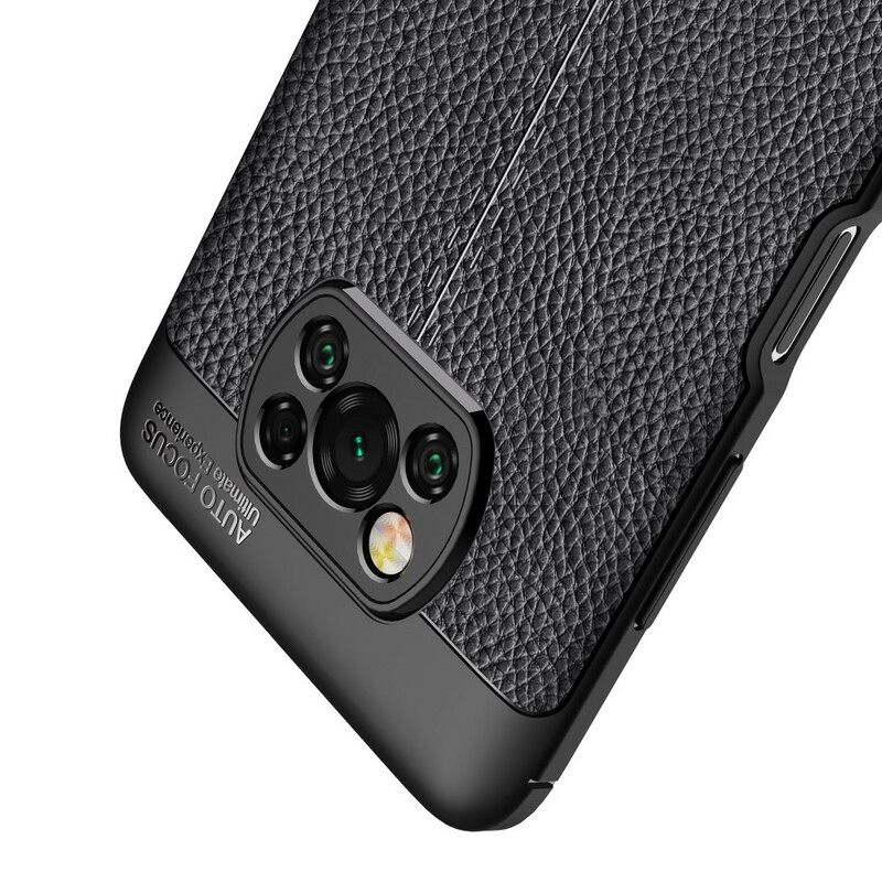 θηκη κινητου Poco X3 / X3 Pro / X3 NFC Δερμάτινο Εφέ Litchi Διπλής Γραμμής