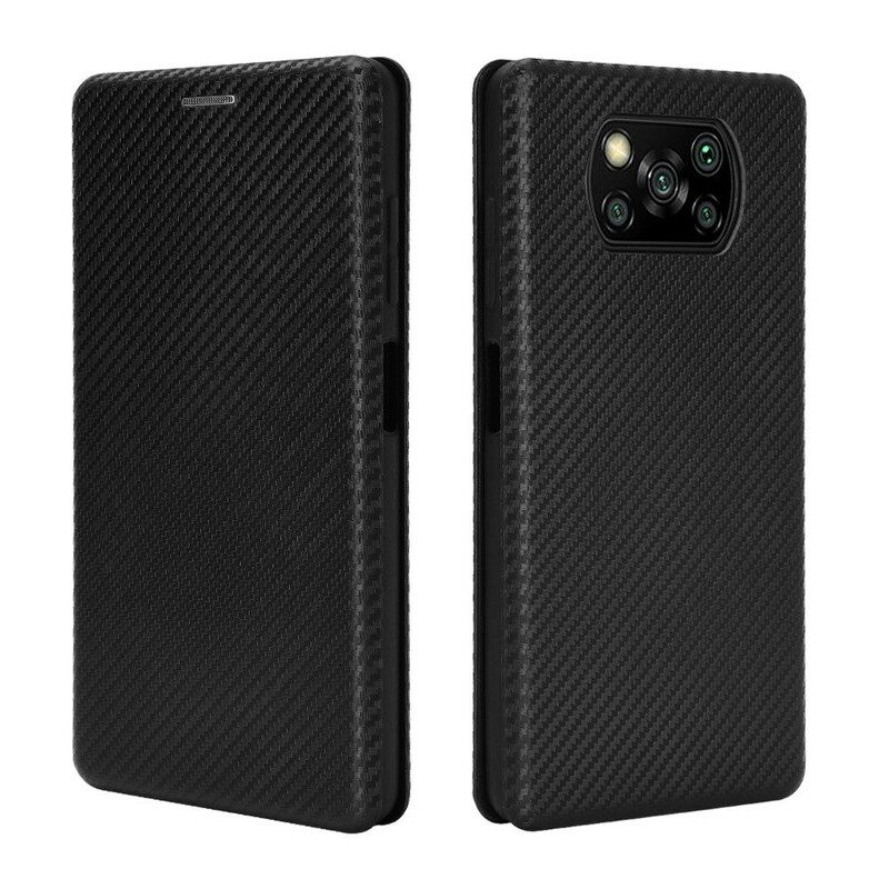 θηκη κινητου Poco X3 / X3 Pro / X3 NFC Θήκη Flip Ανθρακονήματα Με Δακτύλιο Στήριξης