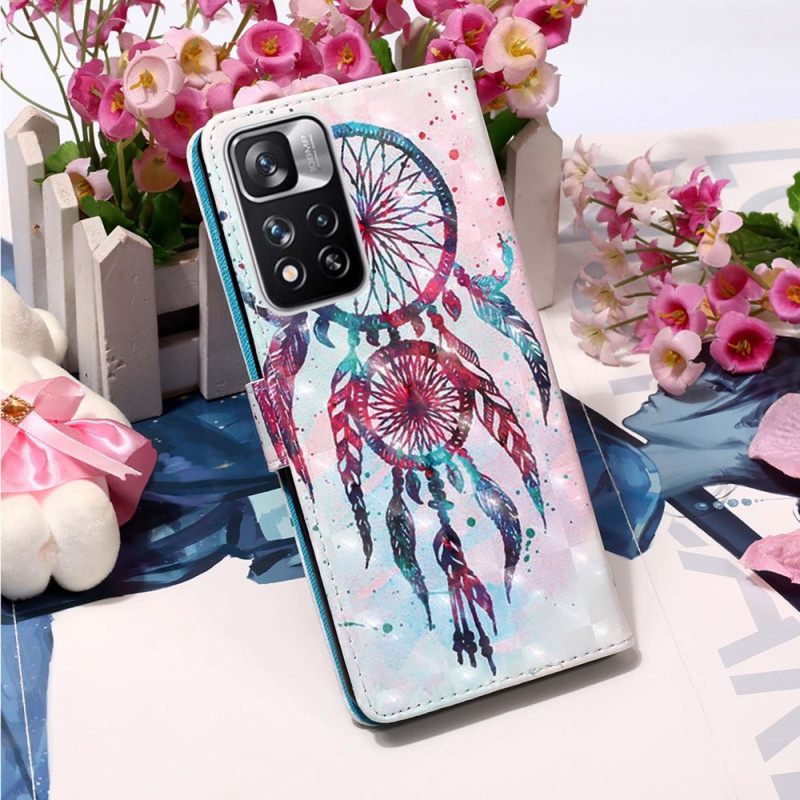 δερματινη θηκη Xiaomi Redmi Note 11 Pro Plus 5G Ακουαρέλα Dream Catcher