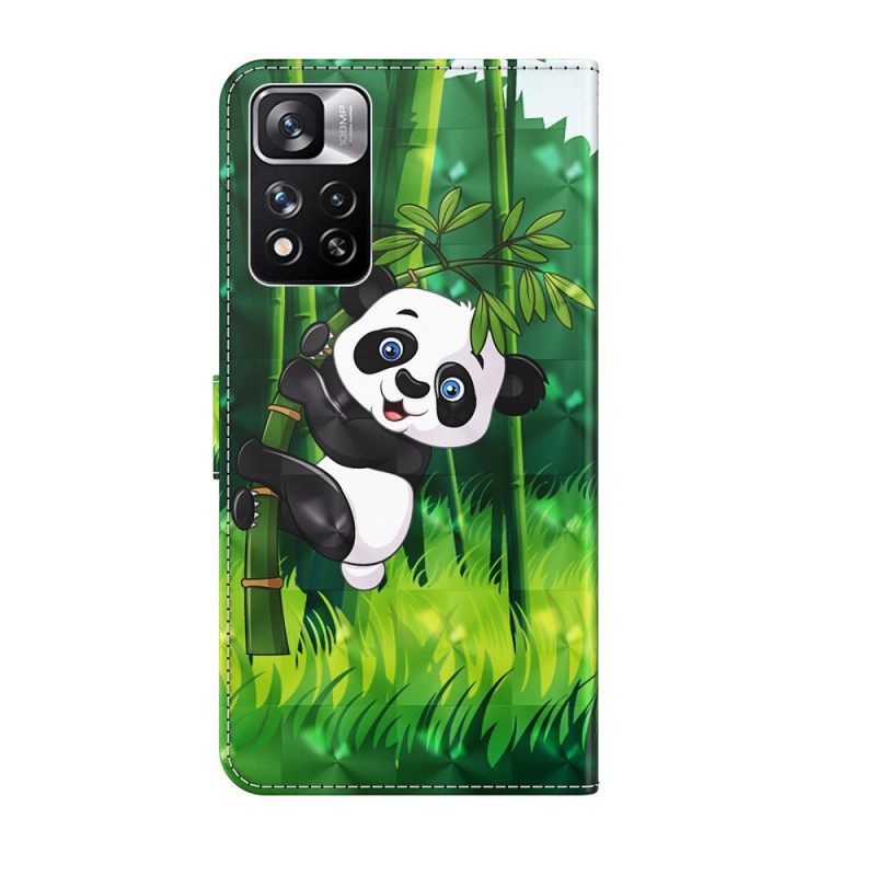 δερματινη θηκη Xiaomi Redmi Note 11 Pro Plus 5G Panda 3d