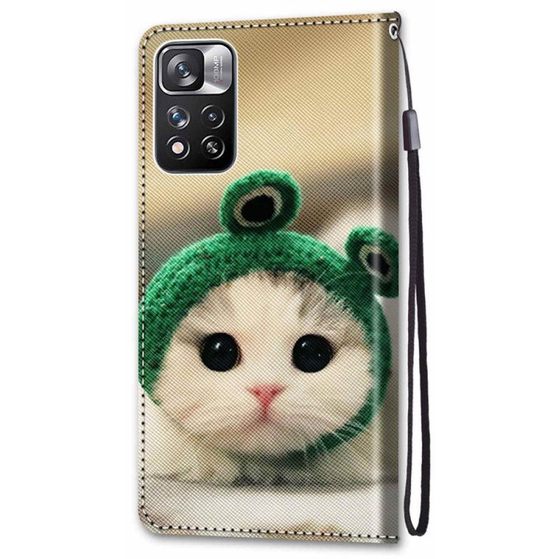 Κάλυμμα Xiaomi Redmi Note 11 Pro Plus 5G με κορδονι Διασκεδαστικό Strappy Kitten