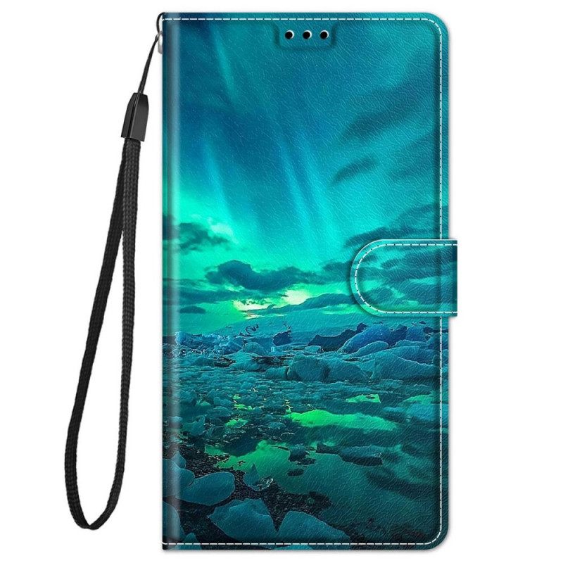 Θήκη Flip Xiaomi Redmi Note 11 Pro Plus 5G με κορδονι Τοπίο Με Κορδόνι