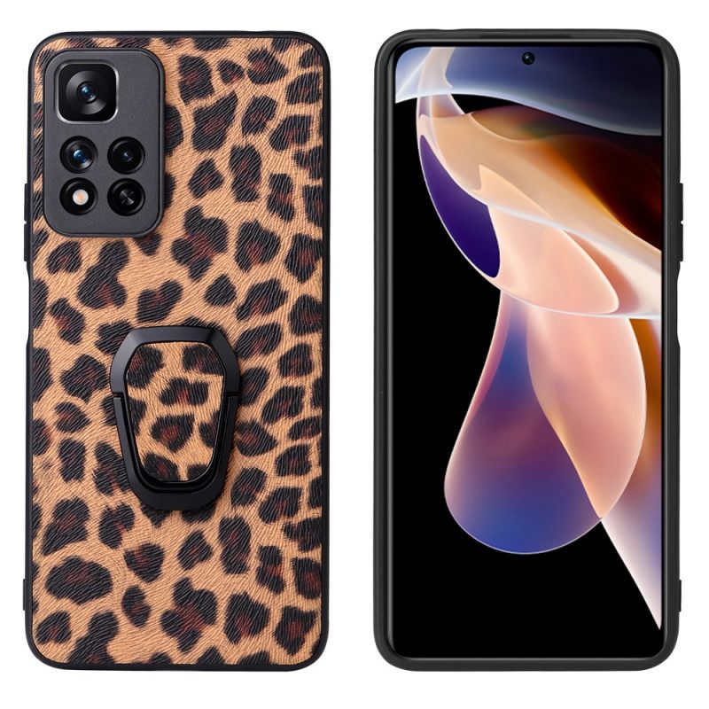 Θήκη Xiaomi Redmi Note 11 Pro Plus 5G Δαχτυλίδι Leopard Style-support