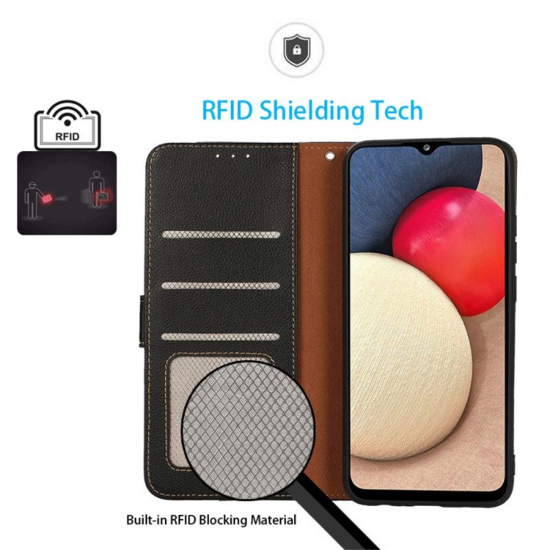 Κάλυμμα Poco F4 Lychee Style Rfid Khazneh