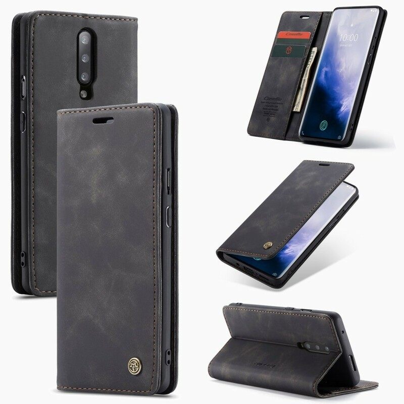 θηκη κινητου OnePlus 7 Pro Θήκη Flip Caseme Faux Leather